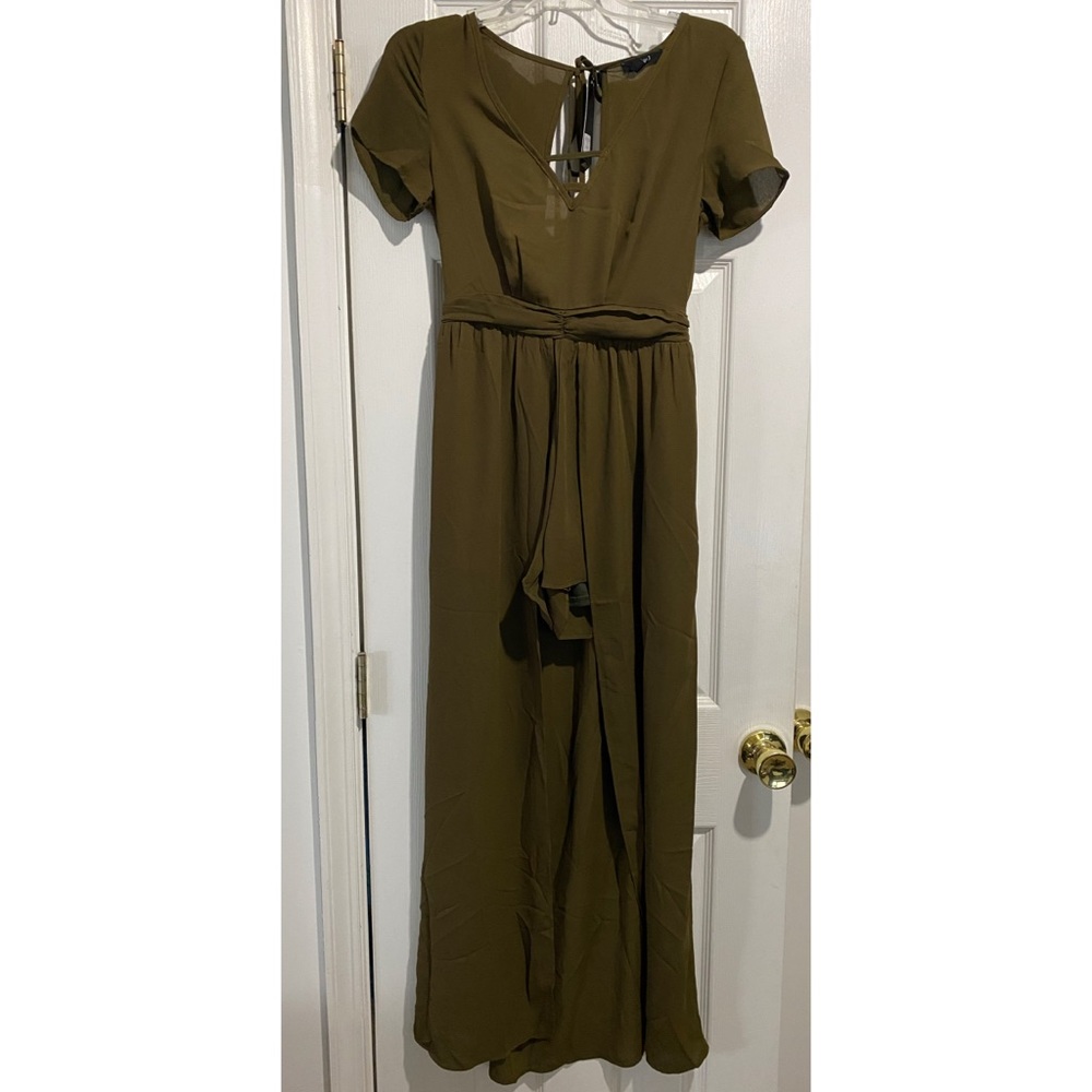 Green Maxi Romper Dress